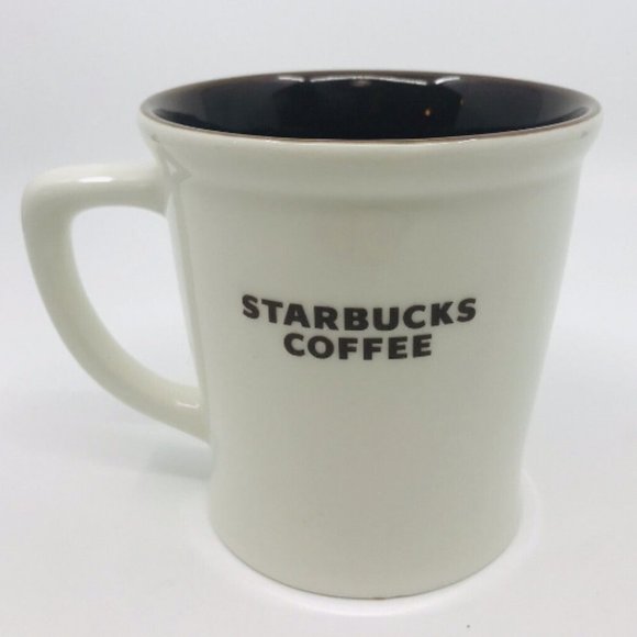 2009 Vintage Starbucks Coffee Mug EUC Brown and White 16 oz - Picture 2 of 7